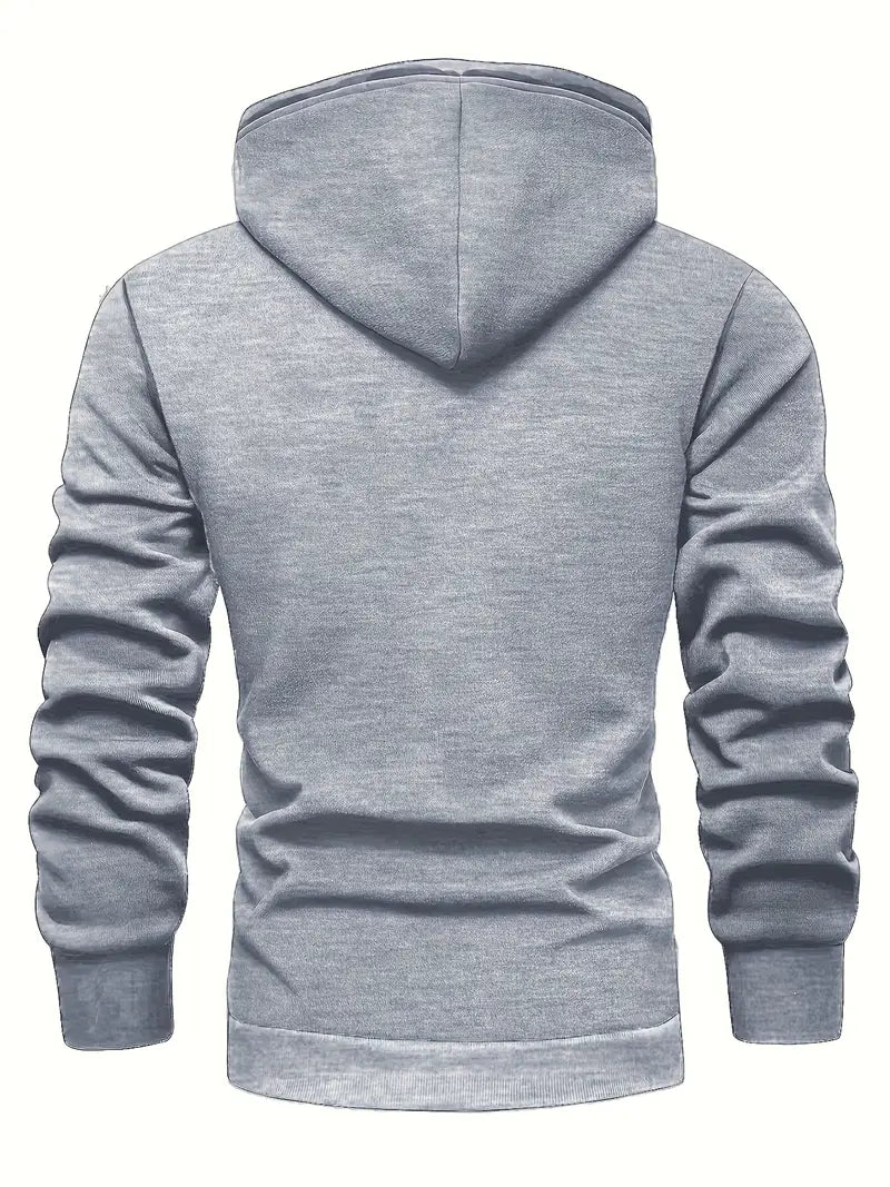 Herren Kapuzenpullover Fleece Polyester Langarm Kängurutasche Kapuze regul