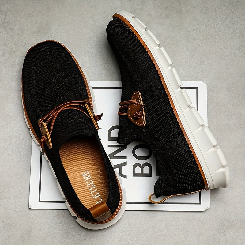Herren Sneaker Slip-On leicht atmungsaktiv rutschfest flexible Sohle Alltag Büro Freizeit Schuhe