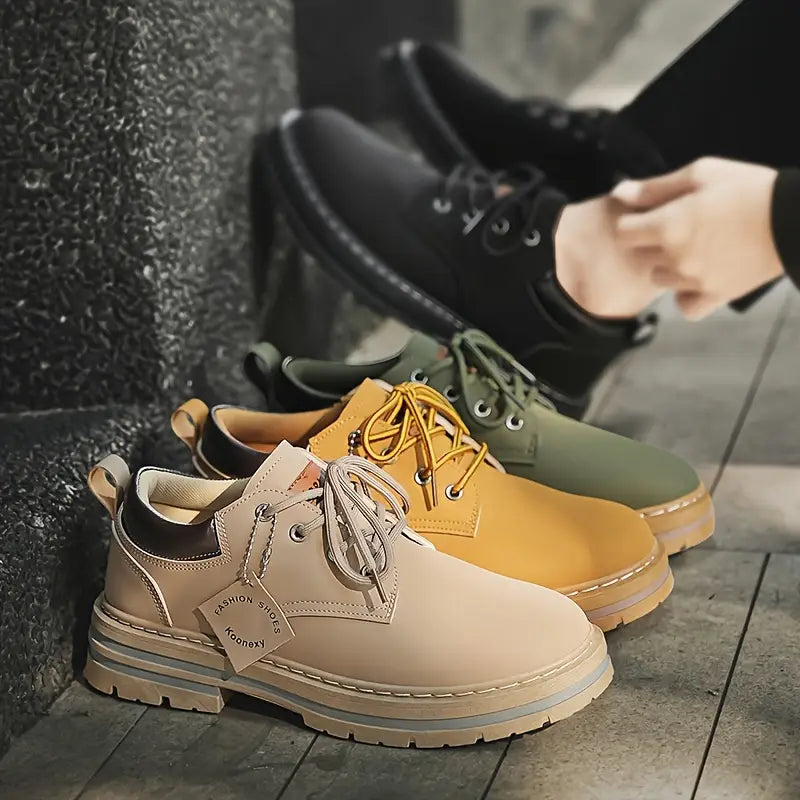 Herren Schnürschuhe klassisch rund rutschfest gepolstert langlebig Alltag Freizeit Business Casual