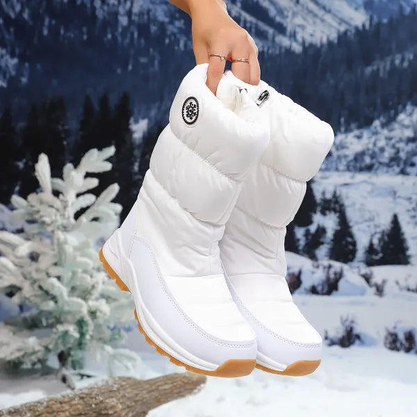Damen Winterstiefel isoliert rutschfest Reißverschluss warm gefüttert Schneestiefel Alltag Outdoor Schuhe