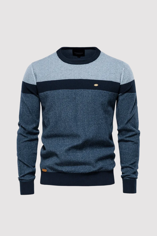 Herren Strickpullover Rundhals Slim Fit elastisch bequem atmungsaktiv Langarm