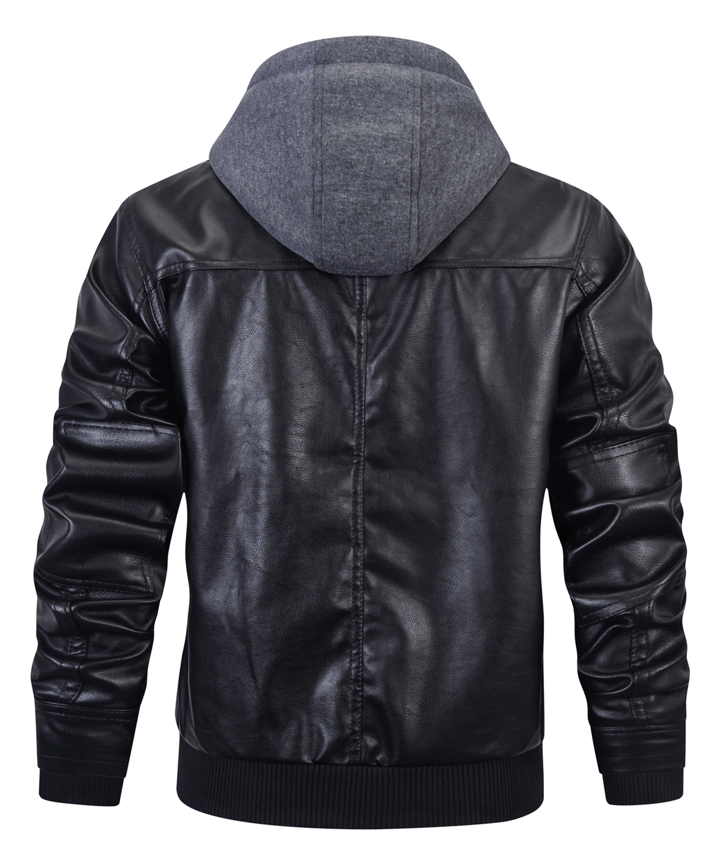 Herren Lederjacke 2-in-1 mit Kapuze Tailored Fit vielseitig