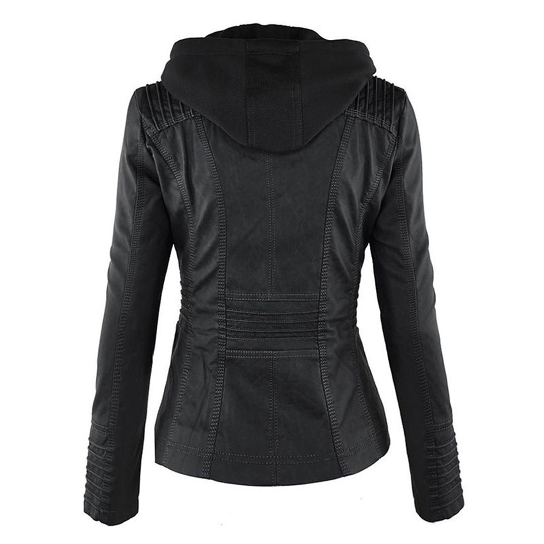Herren Freizeitjacke Kapuze Reißverschlusstaschen tailliert gesteppte Details Regular Fit Übergangsjacke
