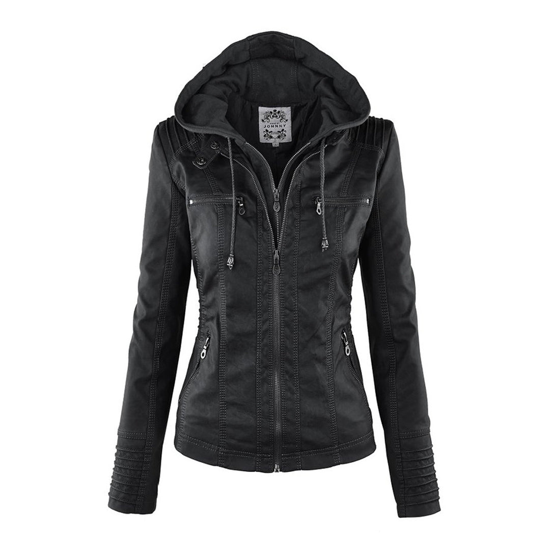 Herren Freizeitjacke Kapuze Reißverschlusstaschen tailliert gesteppte Details Regular Fit Übergangsjacke