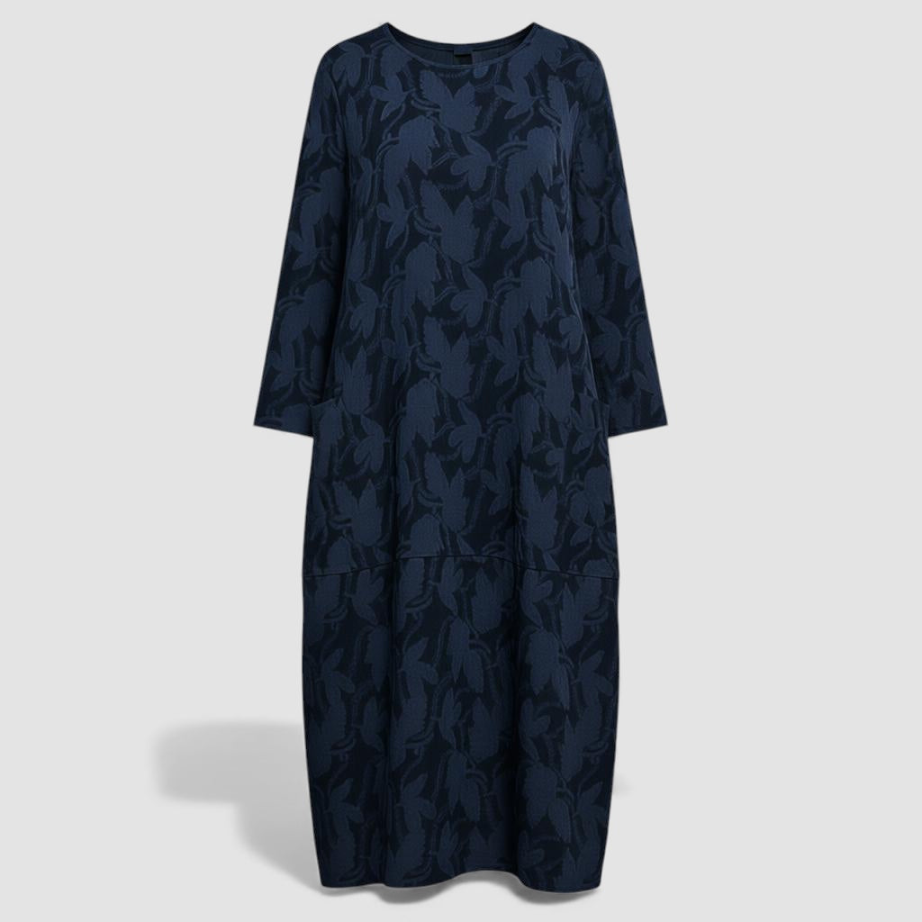 Damen Kleid gemustert locker Passform fließend bequem vielseitig Freizeit