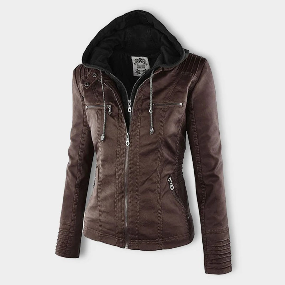 Herren Freizeitjacke Kapuze Reißverschlusstaschen tailliert gesteppte Details Regular Fit Übergangsjacke
