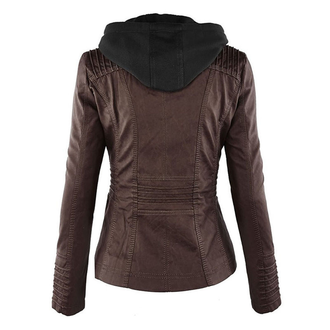 Herren Freizeitjacke Kapuze Reißverschlusstaschen tailliert gesteppte Details Regular Fit Übergangsjacke