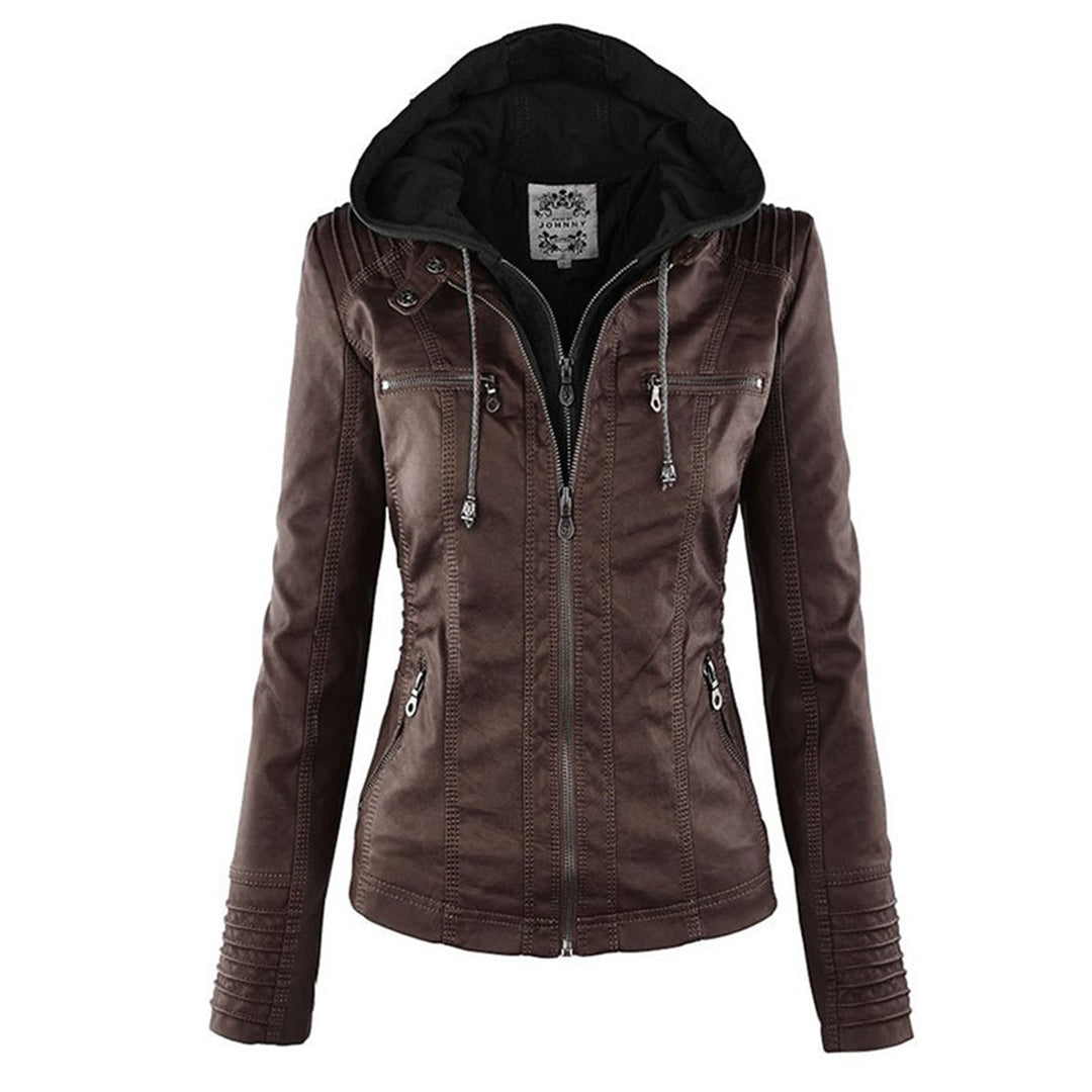 Herren Freizeitjacke Kapuze Reißverschlusstaschen tailliert gesteppte Details Regular Fit Übergangsjacke