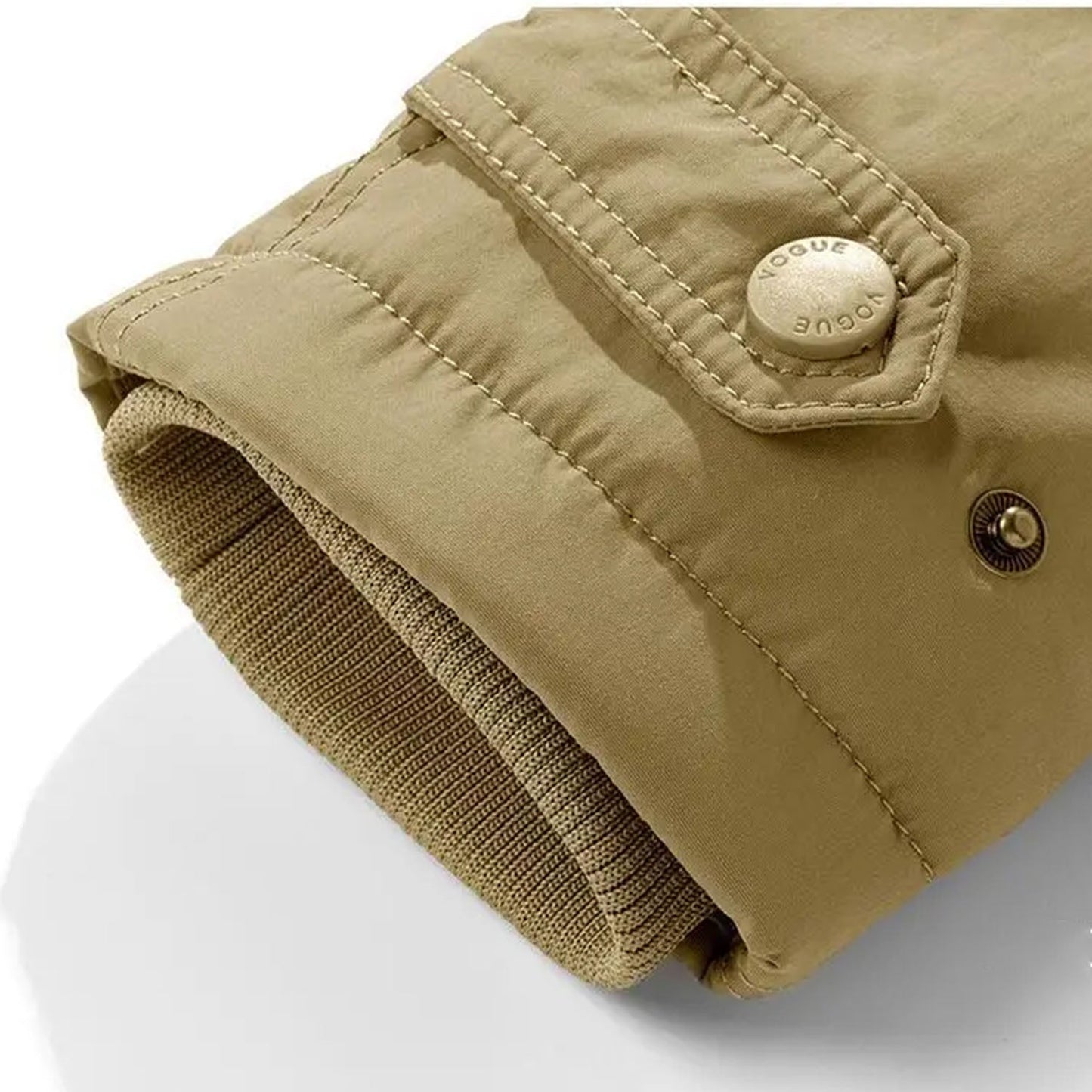 Herren Winterparka Gefüttert Fleece Isolierend Wasserabweisend Abnehmbare Kapuze Cargotaschen Regular Fit Outdoor