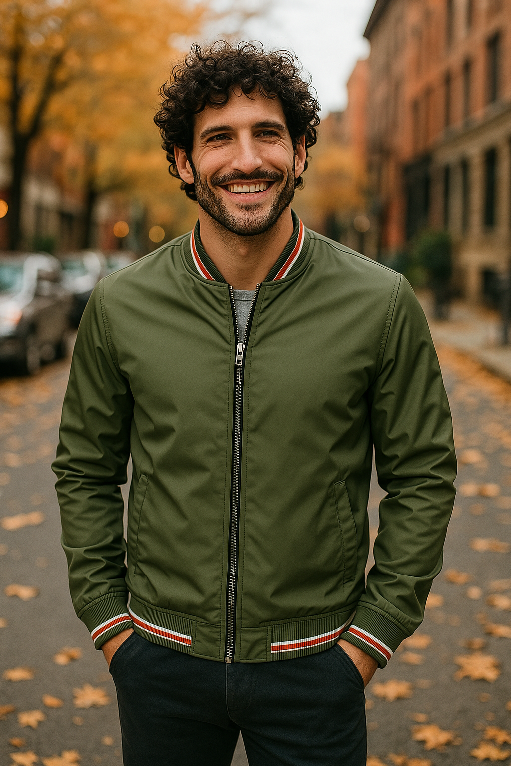Herren Freizeitjacke Regular Fit Langarm Reißverschluss Einfarbig Leicht Outdoor Übergangsjacke Casual