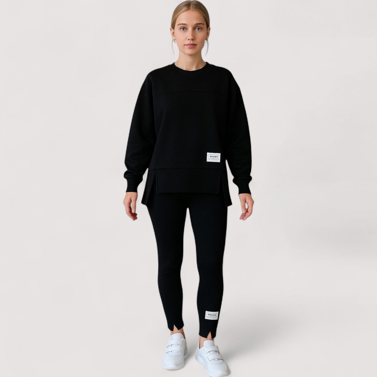 Damen Pullover und Leggings Set locker geschnitten bequem elastisch atmungsaktiv für Alltag und Freizeit  Produktbeschreibung