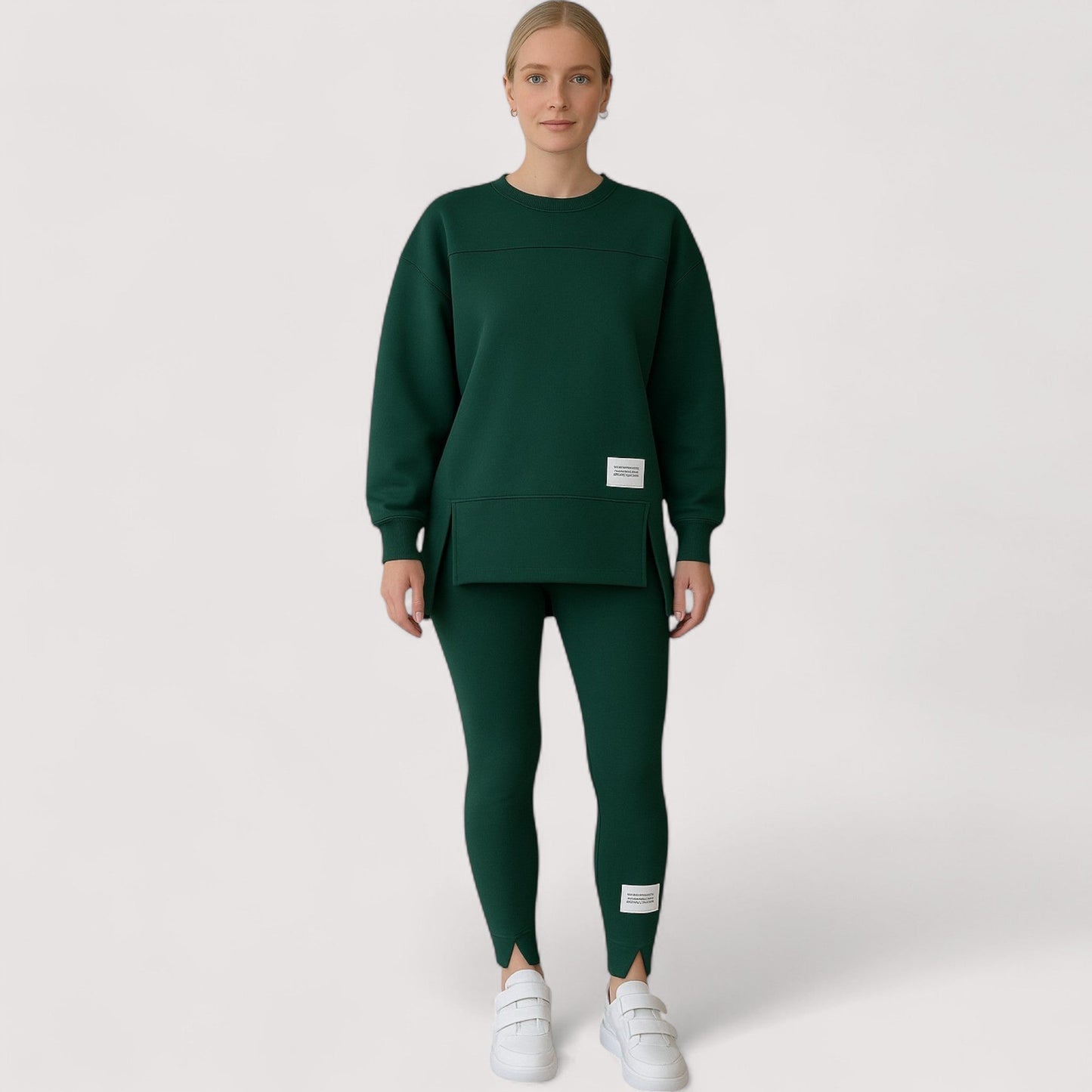 Damen Pullover und Leggings Set locker geschnitten bequem elastisch atmungsaktiv für Alltag und Freizeit  Produktbeschreibung