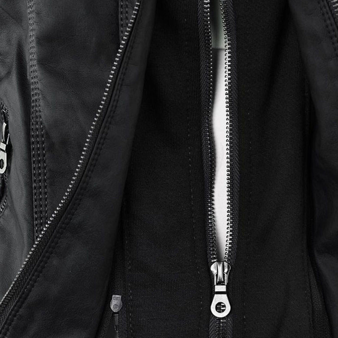 Herren Freizeitjacke Kapuze Reißverschlusstaschen tailliert gesteppte Details Regular Fit Übergangsjacke