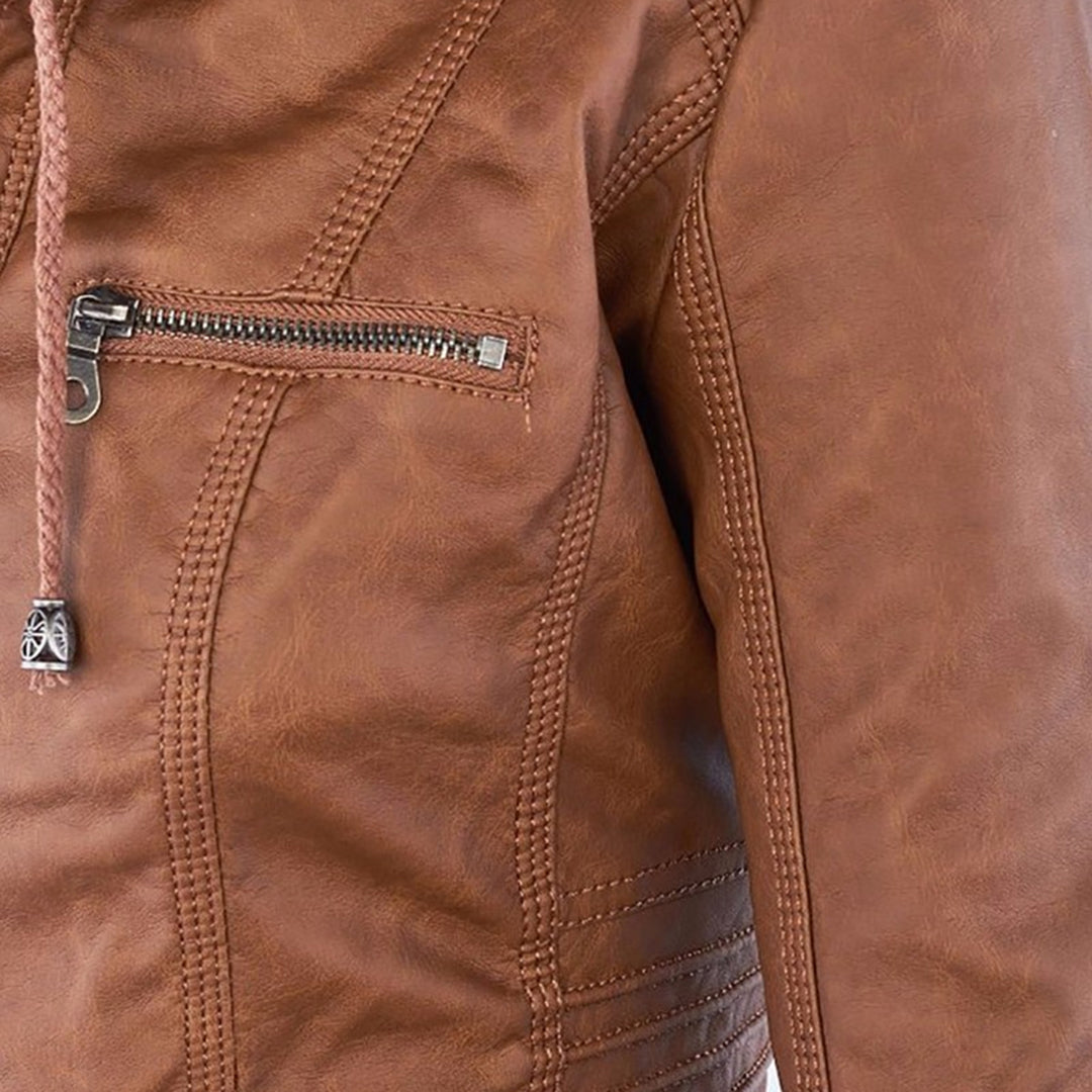 Herren Freizeitjacke Kapuze Reißverschlusstaschen tailliert gesteppte Details Regular Fit Übergangsjacke