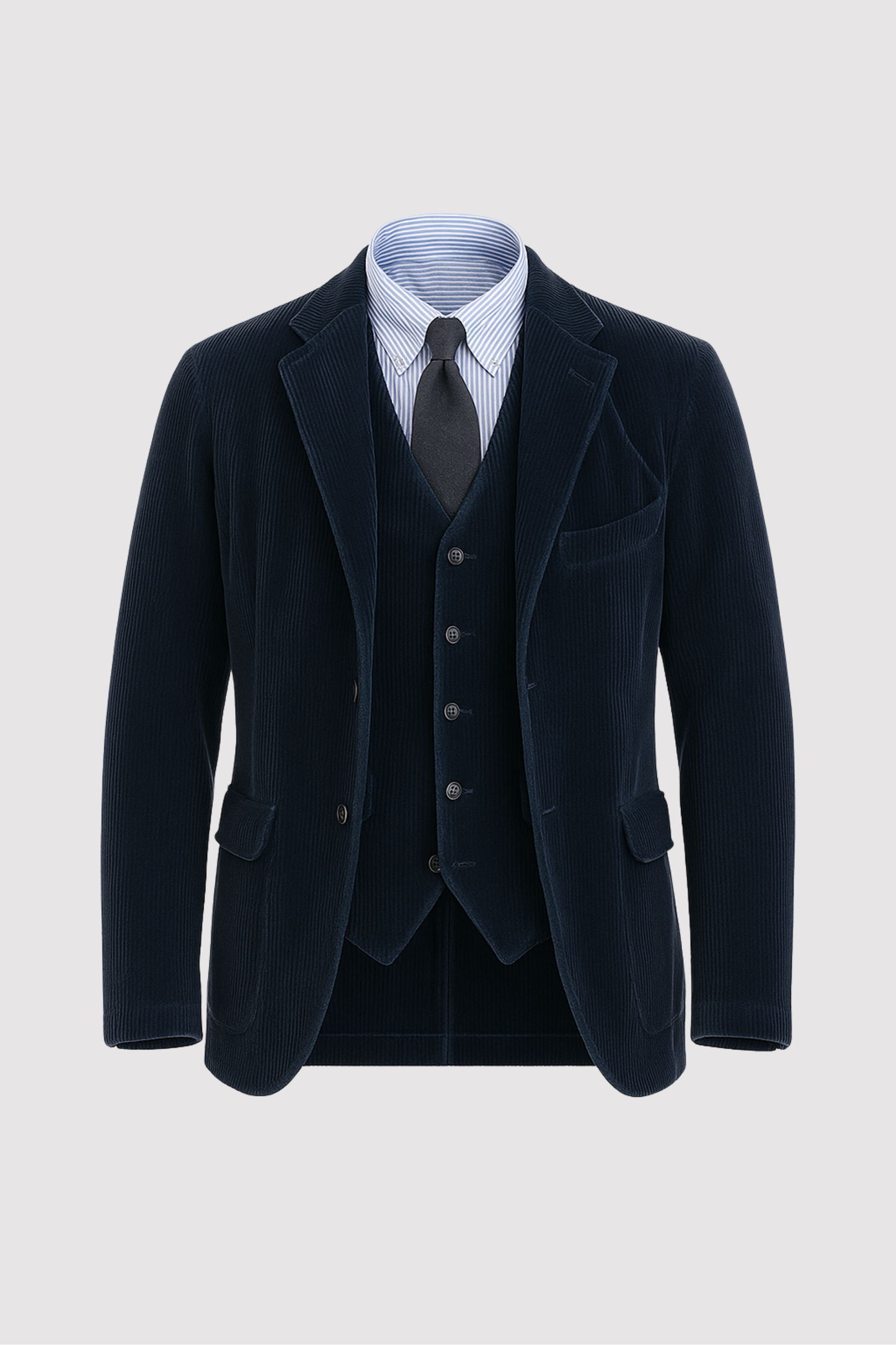 Herren Blazer Weste Set Slim Fit Samt Elegant Zweiteilig Business Abend Formal