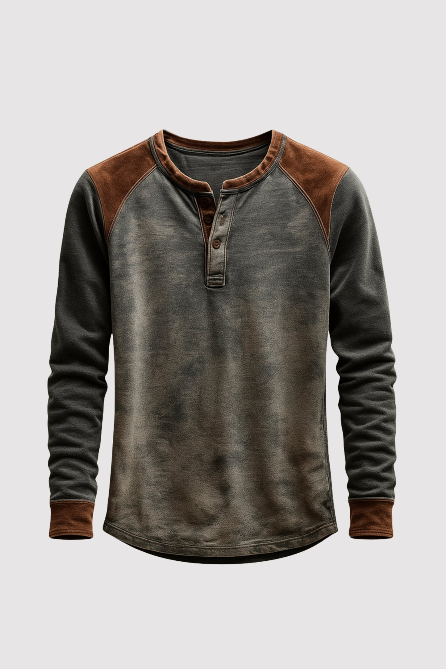 Herren Langarmshirt Poly-Baumwolle elastisch regular bequemer Alltag