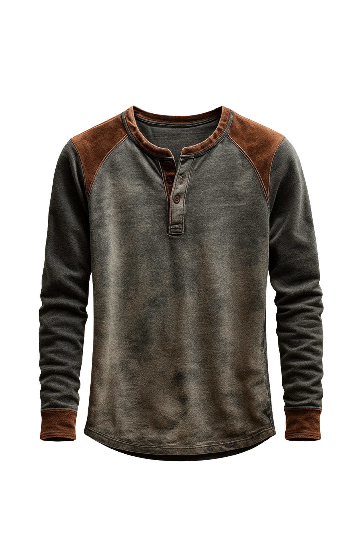 Herren Langarmshirt Poly-Baumwolle elastisch regular bequemer Alltag