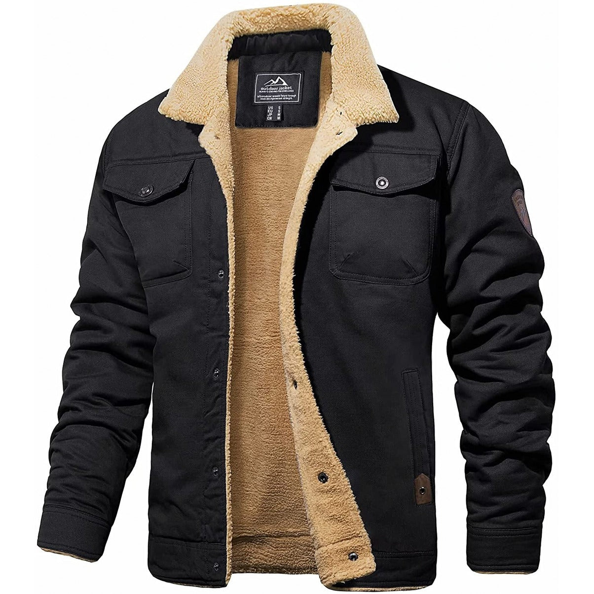 Herren Bomberjacke Regular Fit Langarm Reißverschluss Freizeit Übergangsjacke Klassisch Casual