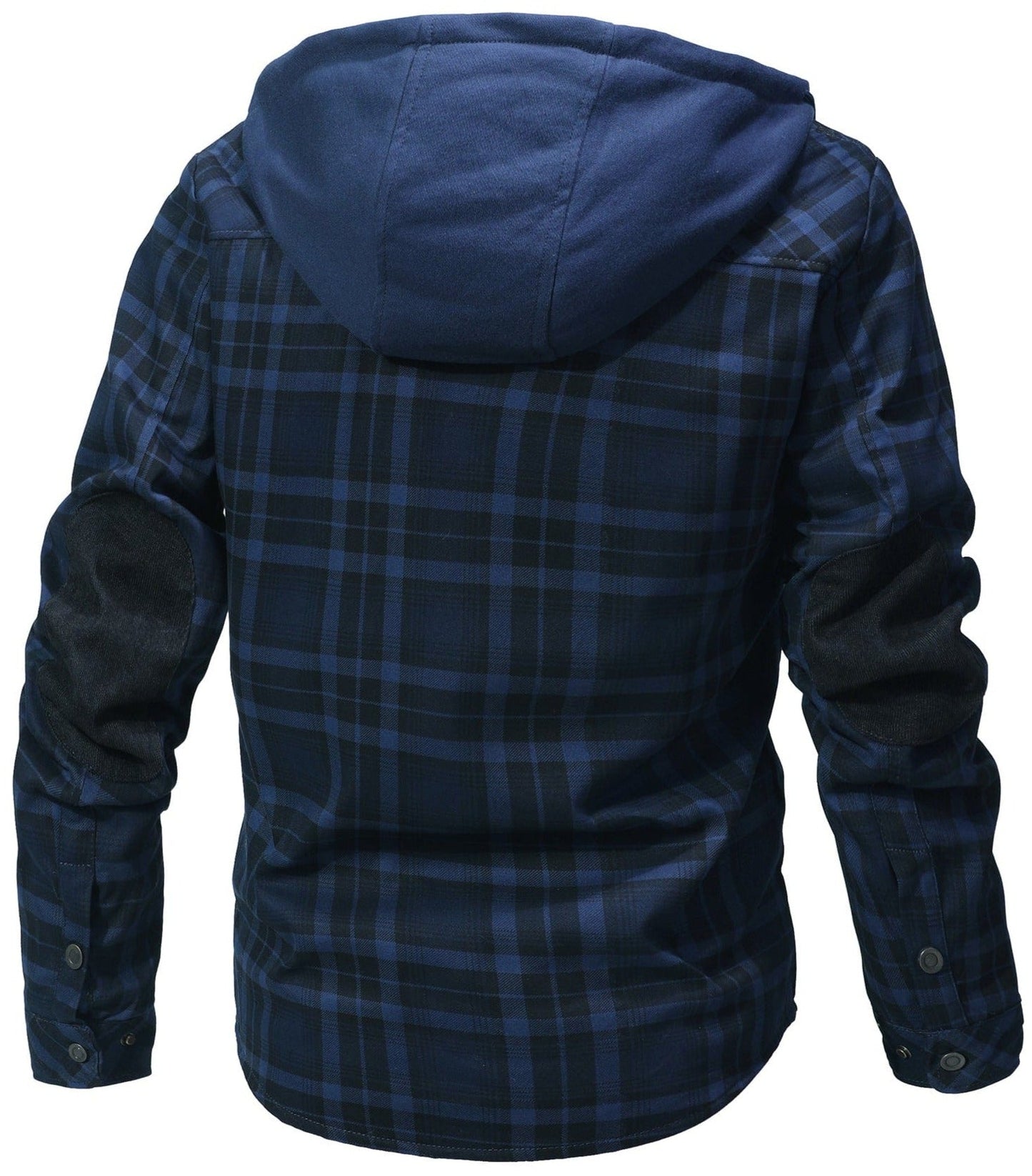 Herren Kapuzenjacke Regular Fit Karomuster Kunstfell Futter Winter Warm Casual Outdoor Alltag