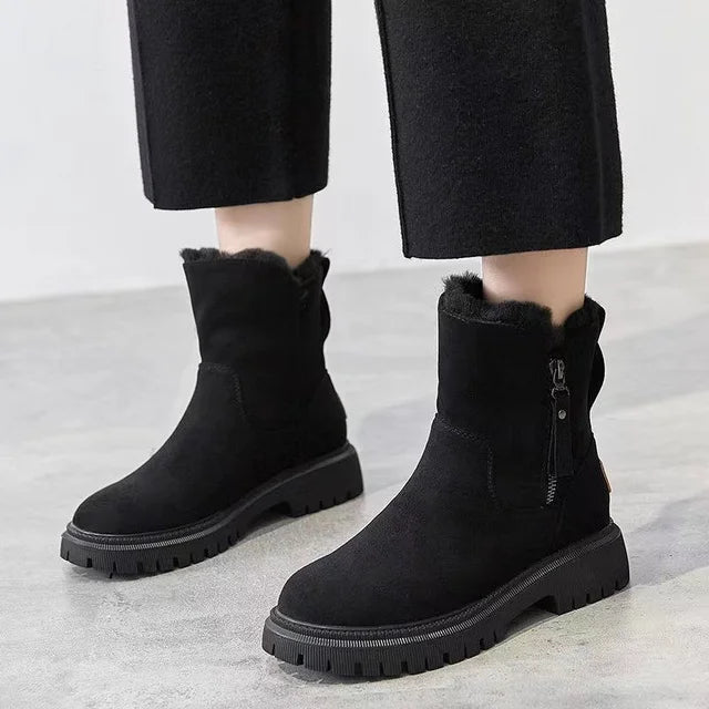 Damen Winterstiefel gefüttert rutschfest warm bequem langlebig