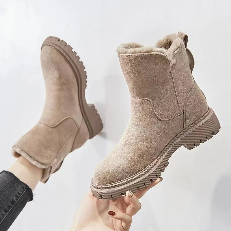 Damen Winterstiefel gefüttert rutschfest warm bequem langlebig