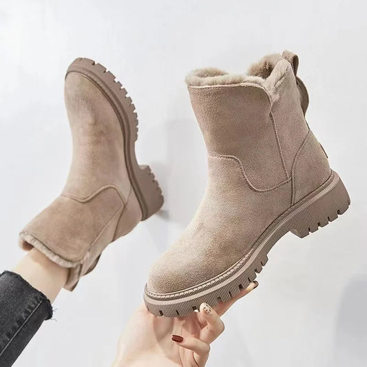 Damen Winterstiefel gefüttert rutschfest warm bequem langlebig