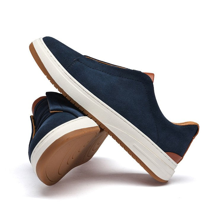 Herren Sneaker Slip-On Wildleder weich gepolstert leicht flexibel minimalistisch Alltag Schuhe