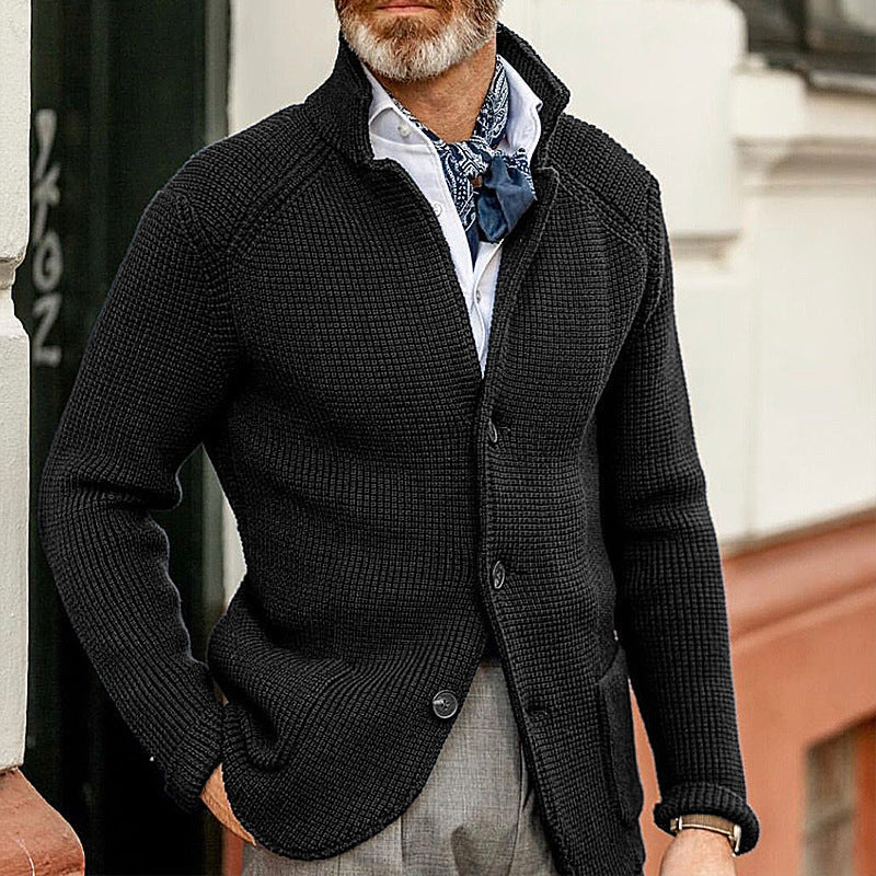 Herren Cardigan Regular Fit Strickjacke Elegant Klassisch Büro Freizeit Vielseitig Weich Komfort