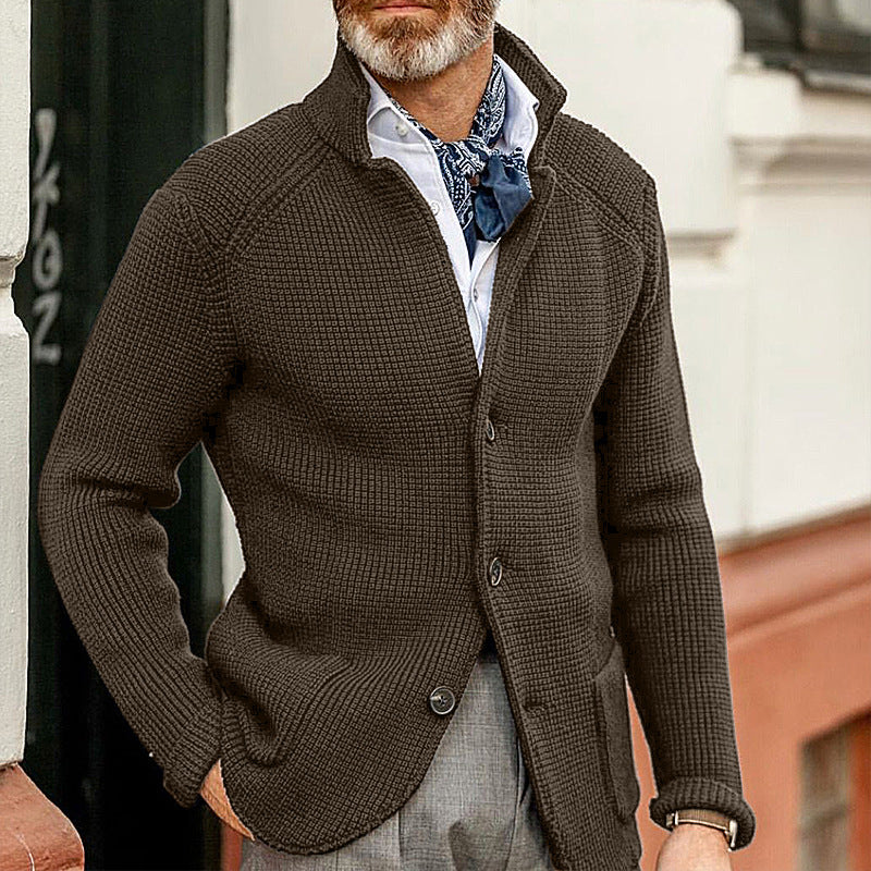 Herren Cardigan Regular Fit Strickjacke Elegant Klassisch Büro Freizeit Vielseitig Weich Komfort