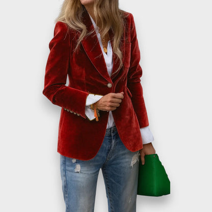 Damen Blazer Langarm Regular Fit Tailliert Einfarbig Elegant Business Freizeit Jacke