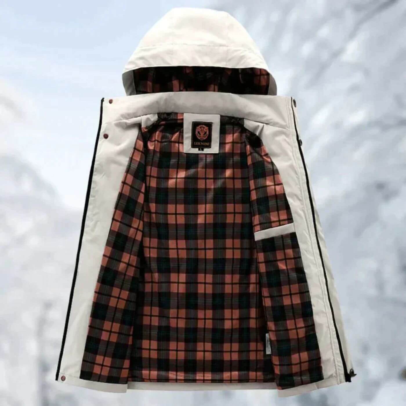 Herren Winterjacke Regular Fit Winddicht Wasserdicht Gefüttert Kapuze Funktional Alltag Outdoor