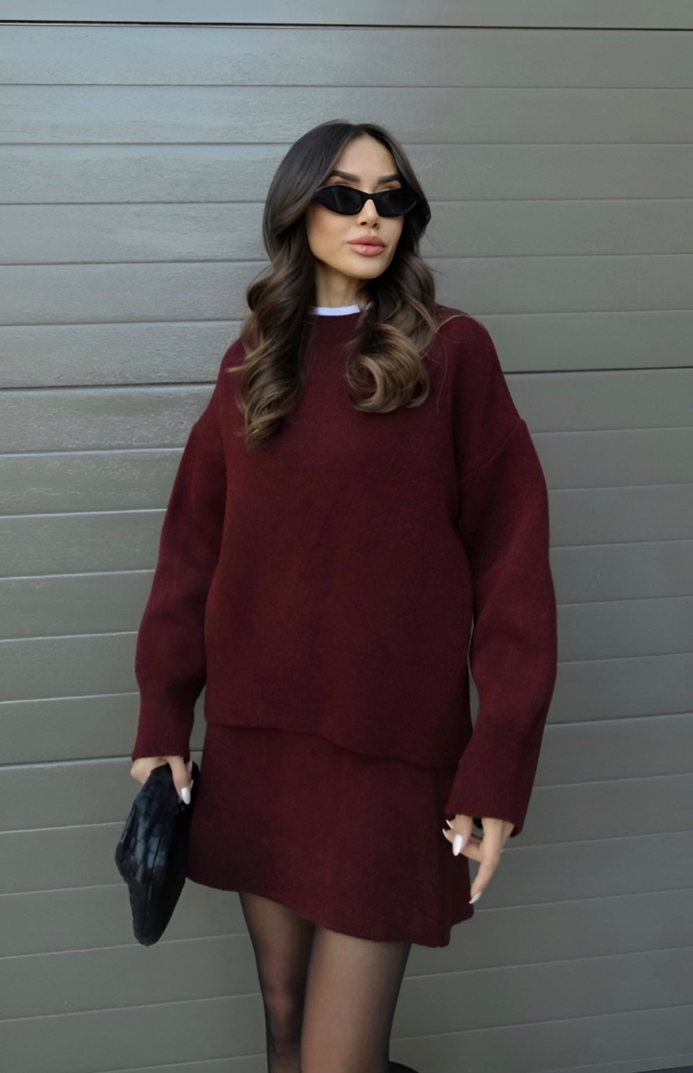 Zweiteiliges Damen-Set, locker, warm und weich, knitterarm, bequeme Passform