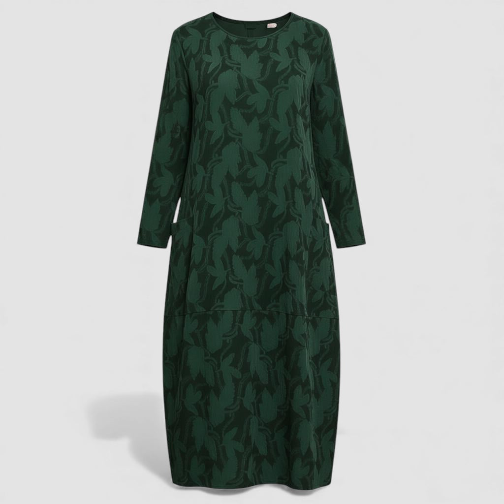 Damen Kleid gemustert locker Passform fließend bequem vielseitig Freizeit