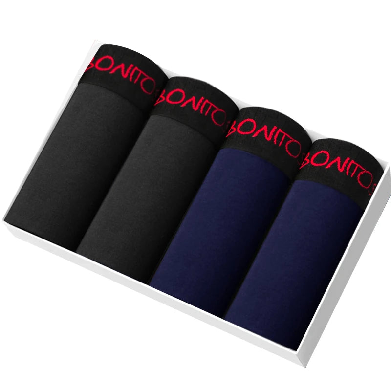 Herren Boxer Shorts 4er Pack Baumwolle Unterwäsche weiche Boxershorts