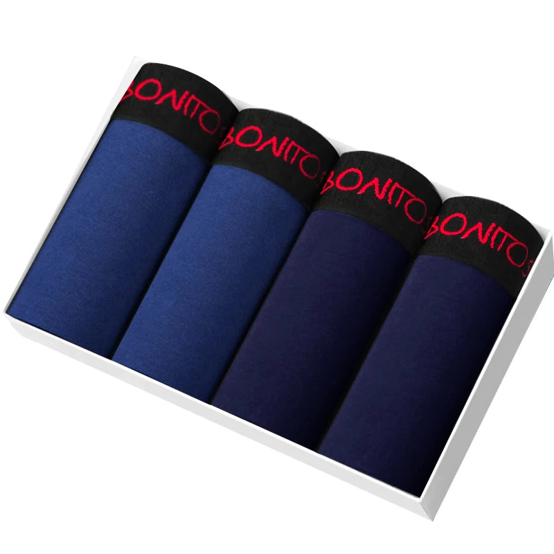 Herren Boxer Shorts 4er Pack Baumwolle Unterwäsche weiche Boxershorts