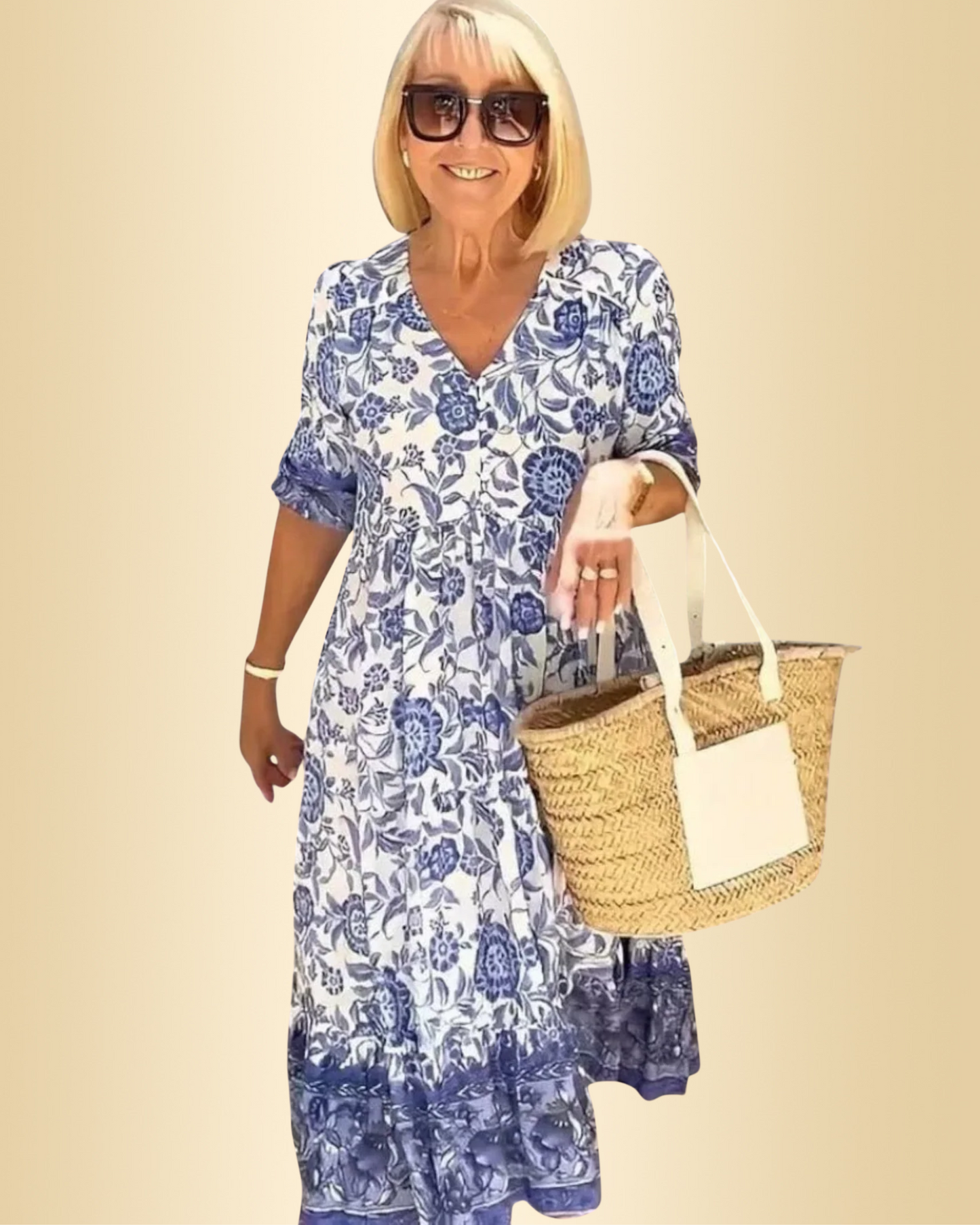 Damen Sommerkleid locker Passform leicht atmungsaktiv vielseitig bequem