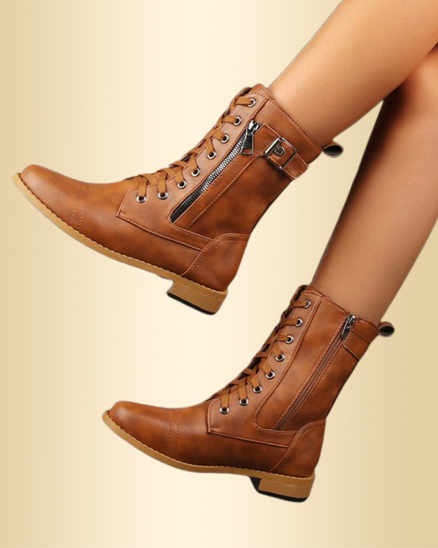Damen Schnürstiefel Reißverschluss rutschfest langlebig bequem vielseitig