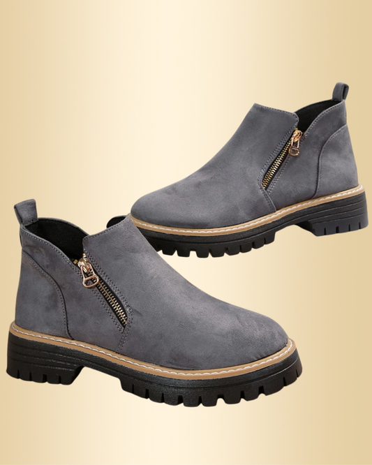 Damenstiefel Reißverschluss-Außensohle ist rutschfest und bequem im Chelsea-Stil