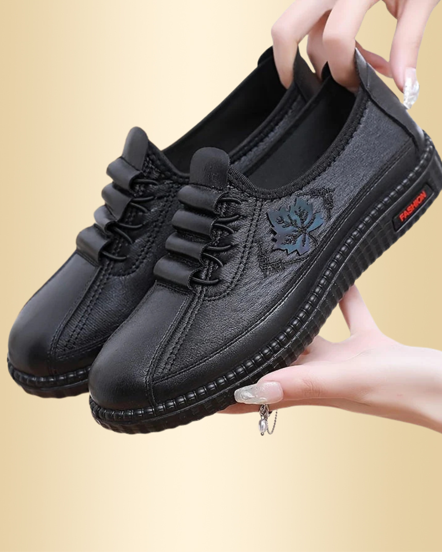 Damen Slip-On Schuhe rutschfest flexibel, einfach bequem jeden Tag