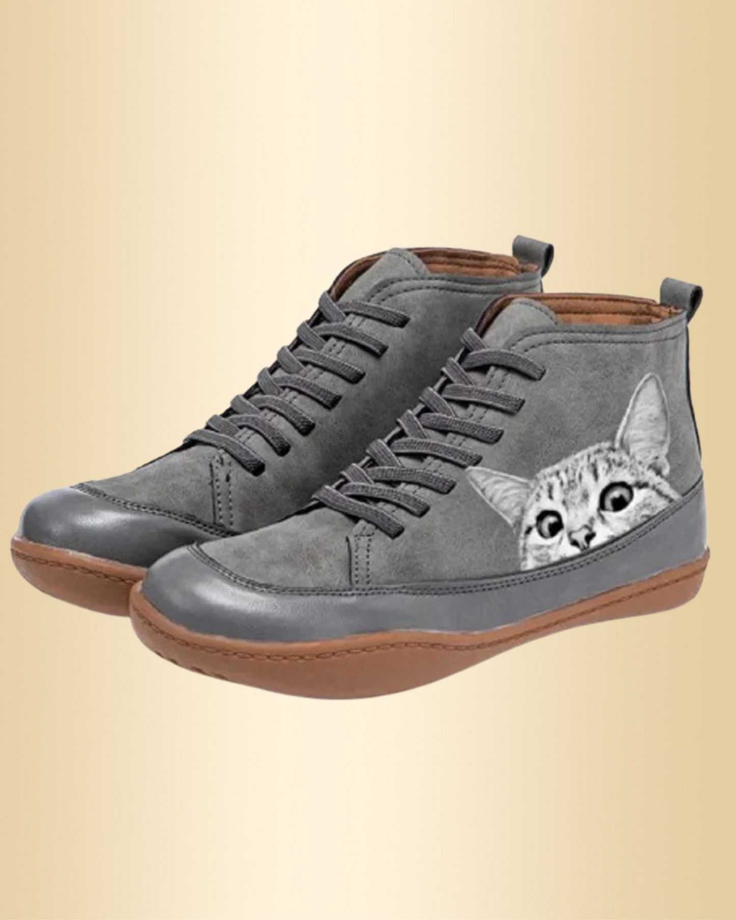 Unisex Sneaker Katzenprint Schnürung rutschfest atmungsaktiv bequem