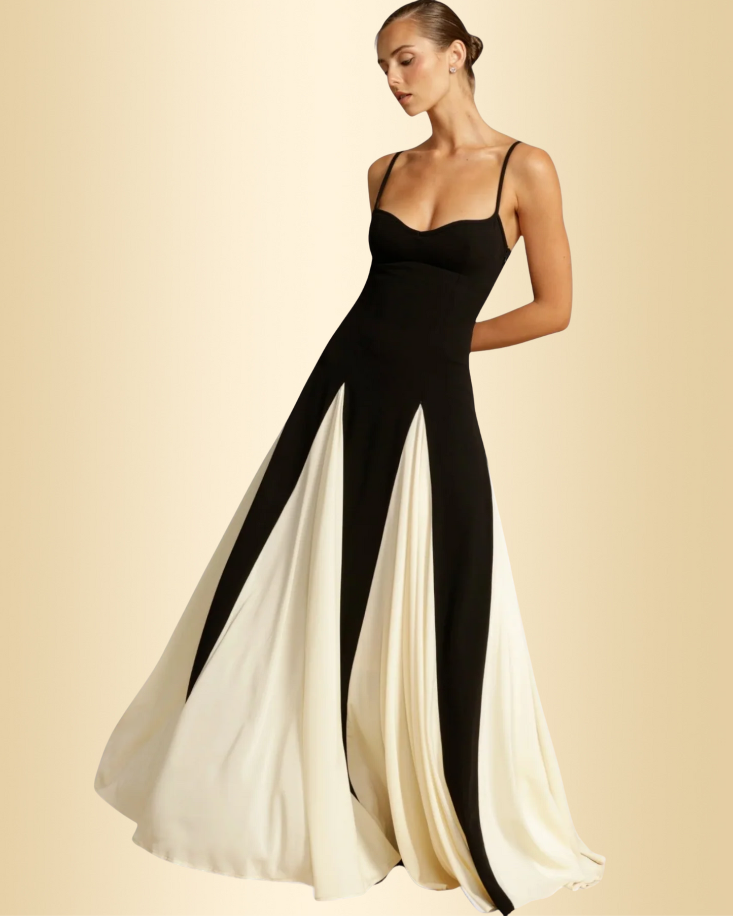 Damen Maxikleid A-Linie fließend elegant mehrteilig figurbetont  Produktbeschreibung: