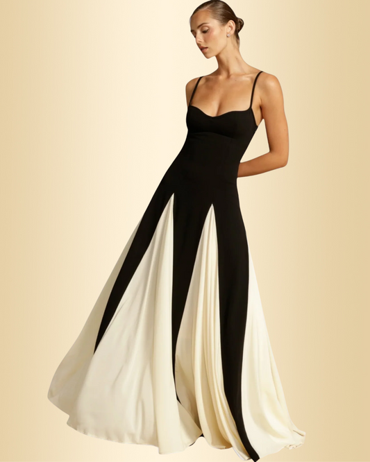 Damen Maxikleid A-Linie fließend elegant mehrteilig figurbetont  Produktbeschreibung: