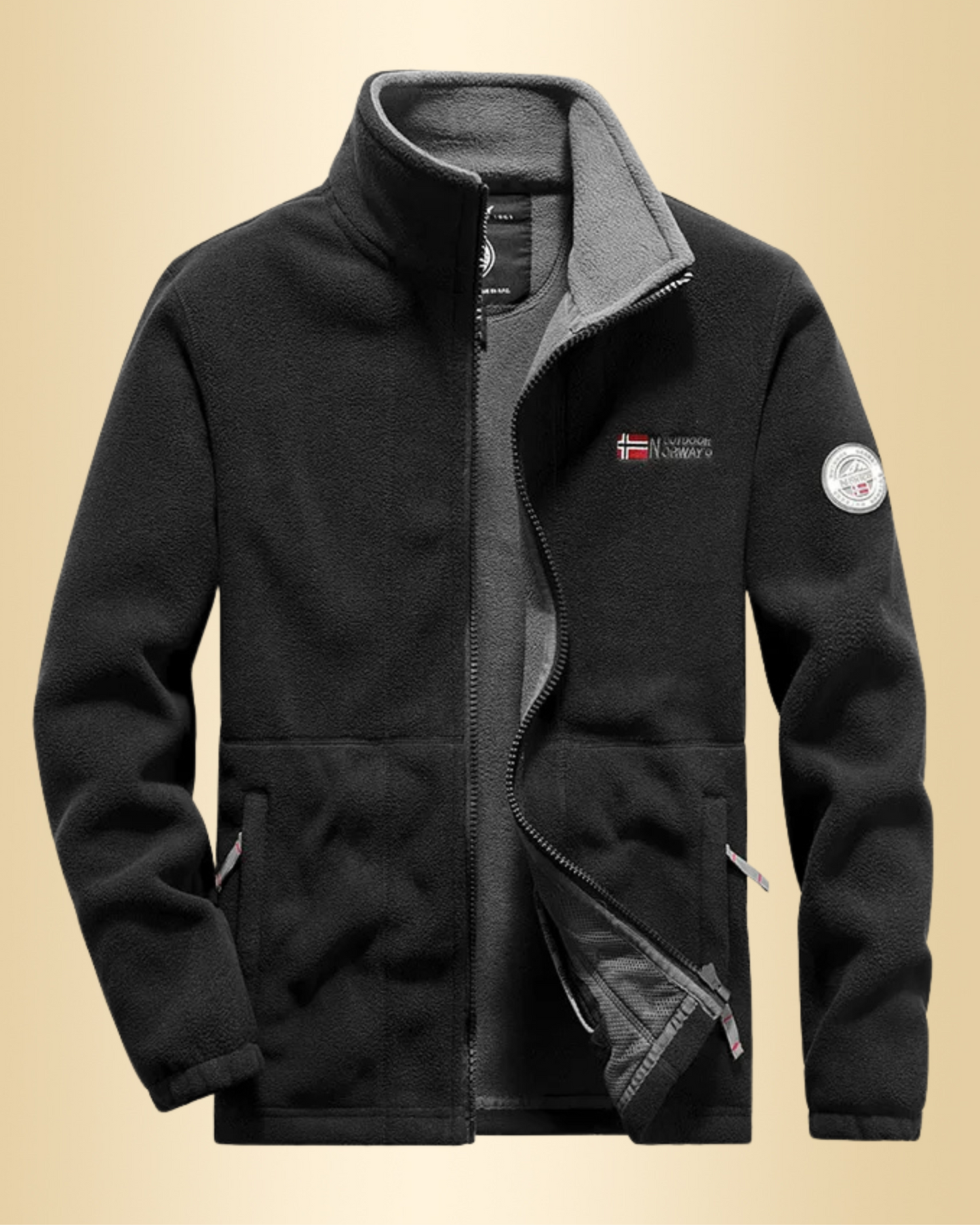 Herren Fleecejacke Outdoor warm atmungsaktiv leicht tailliert Alltags- und Wanderjacke