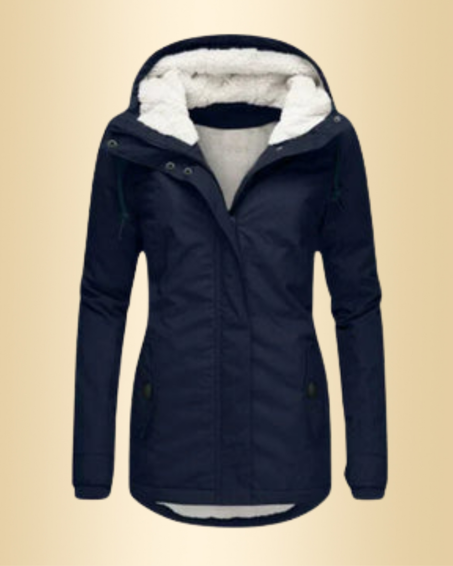 Damen Winterjacke Regular Fit Wasserdicht Warm Gefüttert Kapuze Langer Schnitt Alltag Winddicht Regenfest Winter