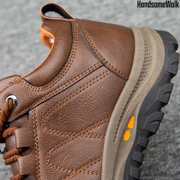 Herren Winterschuhe warm gefüttert rutschfest wasserdicht ergonomisch Slip-On Alltag PU Leder