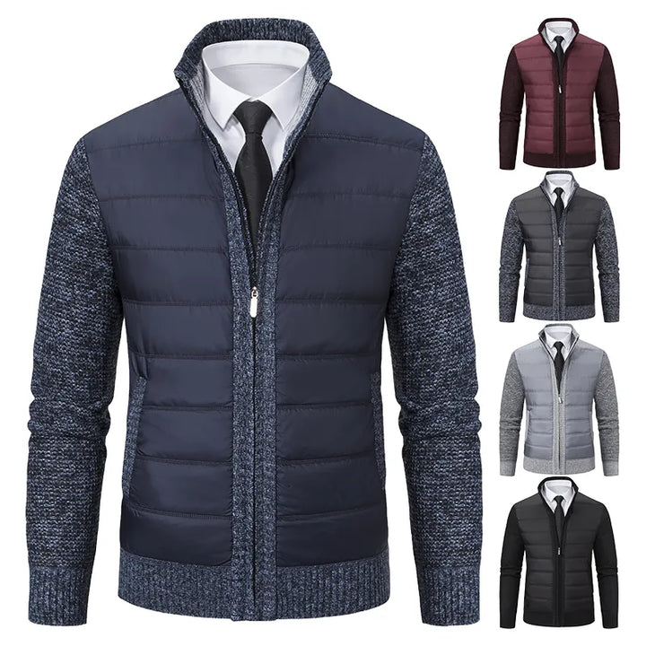 Herren Jacke Regular Fit Hoher Kragen Warm Winter Casual Alltag Reißverschluss Komfort