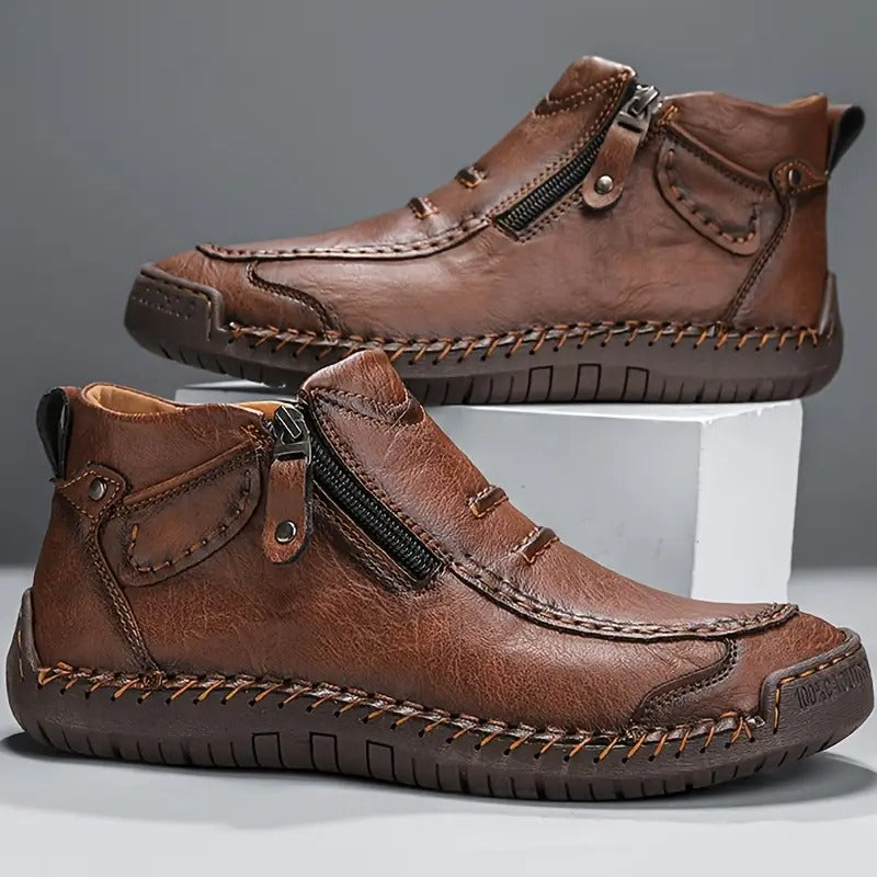 Herren Lederschuhe orthopädisch bequem atmungsaktiv breit stabil