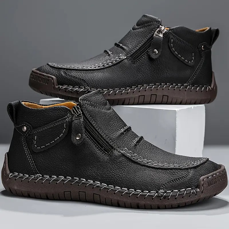 Herren Lederschuhe orthopädisch bequem atmungsaktiv breit stabil