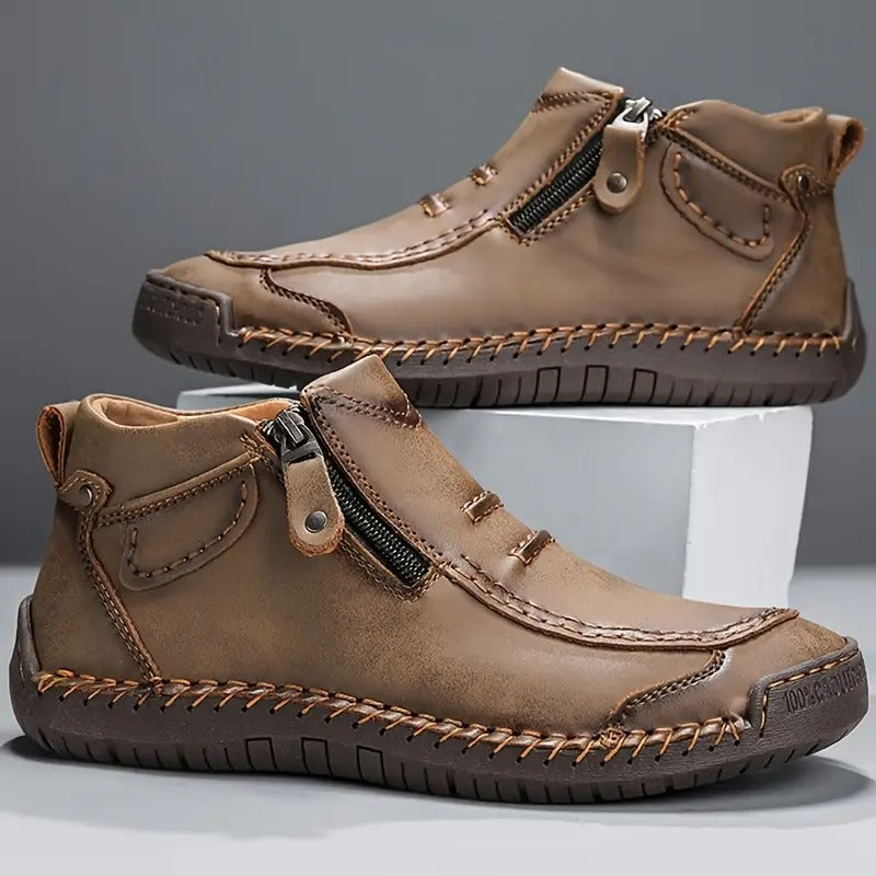 Herren Lederschuhe orthopädisch bequem atmungsaktiv breit stabil