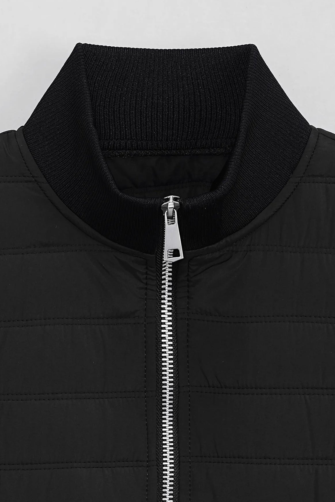 Herren Jacke Regular Fit Stepp Strick Ärmel Hybrid Reißverschluss Alltag Freizeit Warm Polyester